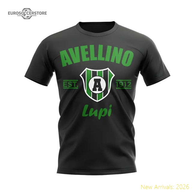 Avellino Established Football T-Shirt (Black)-Football Jersey Hub