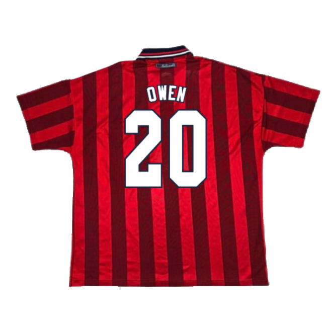 England 1997-99 Away Shirt (Good) (OWEN 20)-Football Jersey Hub