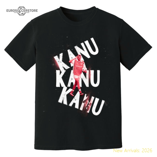 Kanu Arsenal Premier League Legend T-Shirt (Black)-Football Jersey Hub