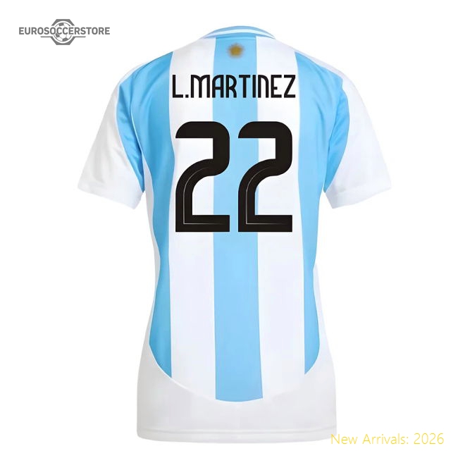 2024-2025 Argentina Home Shirt (Ladies) (L.MARTINEZ 22)-Football Jersey Hub