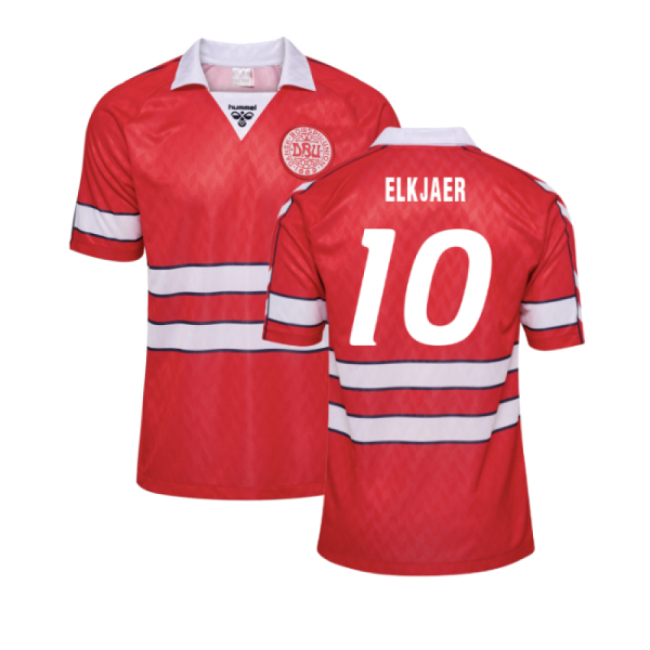 1988 Denmark Home Retro Shirt (Elkjaer 10)-Football Jersey Hub