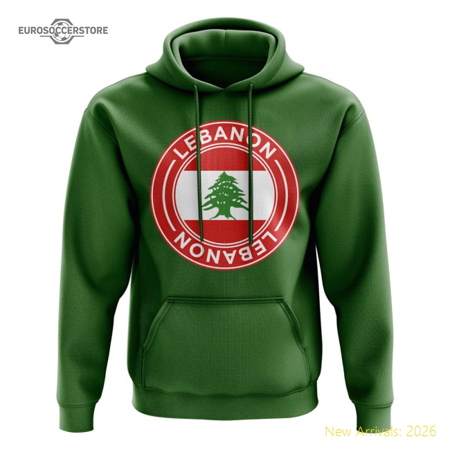 Lebanon Football Badge Hoodie (Green)-Football Jersey Hub
