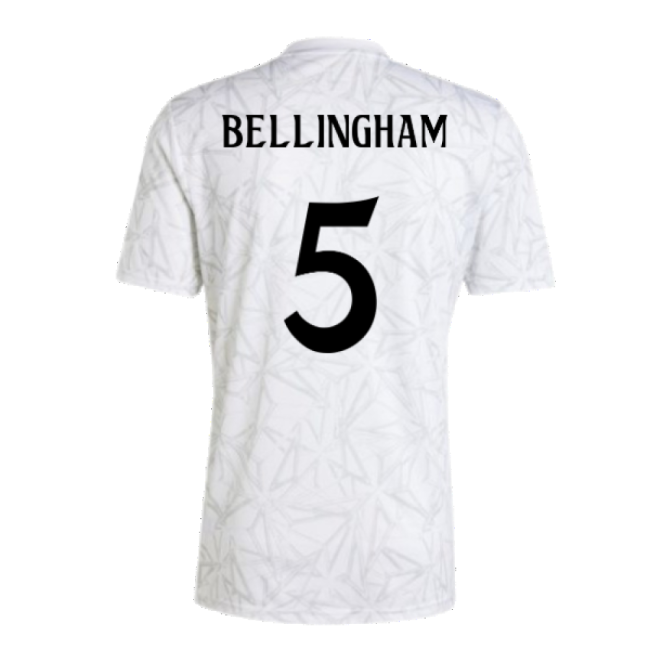 2024-2025 Real Madrid Pre-Match Shirt (White) (Bellingham 5)-Football Jersey Hub