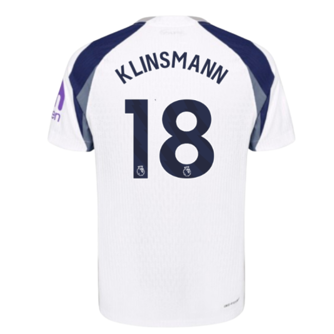 2025-2026 Tottenham Hotspur Authentic Home Shirt (Klinsmann 18)-Football Jersey Hub