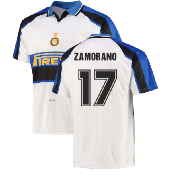 1996 Inter Milan Away Shirt (Zamorano 17)-Football Jersey Hub