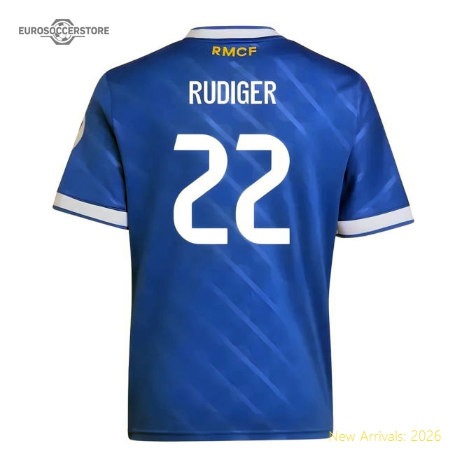 2025-2026 Real Madrid Third Shirt (Kids) (Rudiger 22)-Football Jersey Hub