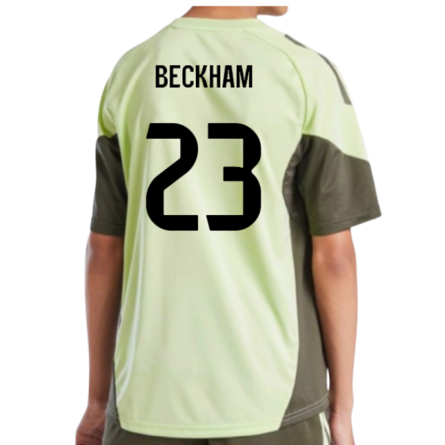 2025-2026 Real Madrid Training Jersey (Almost Lime) - Kids (Beckham 23)-Football Jersey Hub
