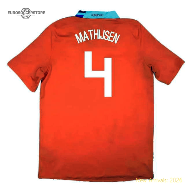 Holland 2008-10 Home Shirt ((Excellent) M) (Mathijsen 4)-Football Jersey Hub