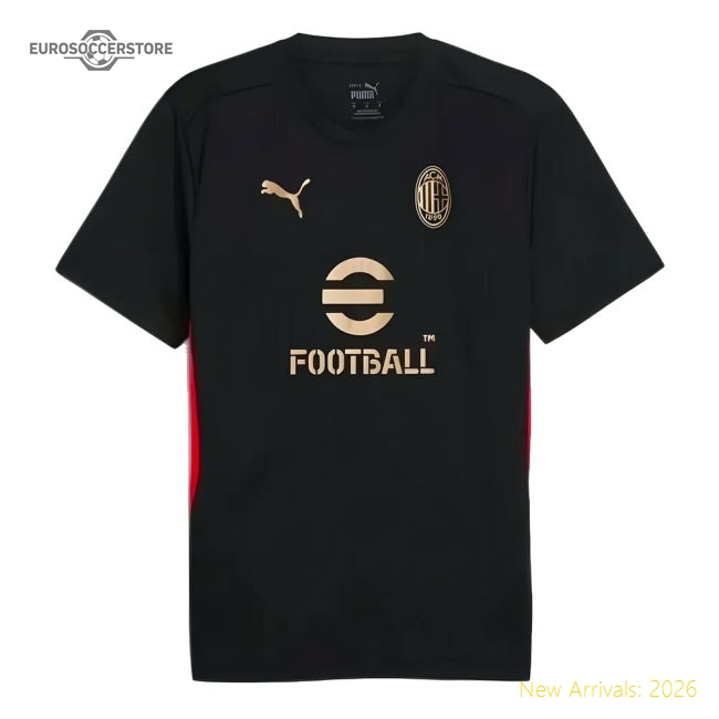 2024-2025 AC Milan Training Shirt (Black)-Football Jersey Hub