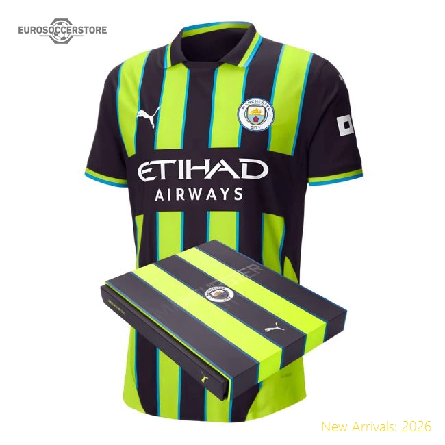 2024-2025 Man City Away Authentic Shirt w/packaging-Football Jersey Hub