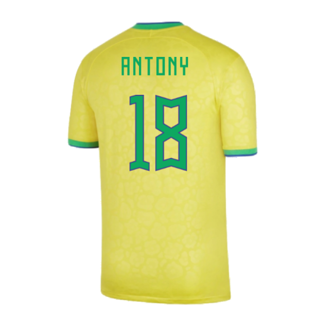2022-2023 Brazil Home Shirt (ANTONY 18)-Football Jersey Hub