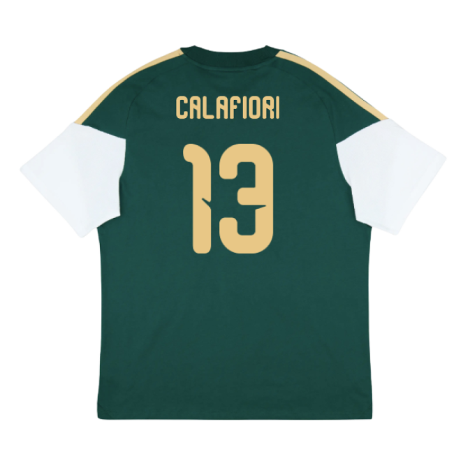 2026-2027 Italy Training Tee (Green) (Calafiori 13)-Football Jersey Hub