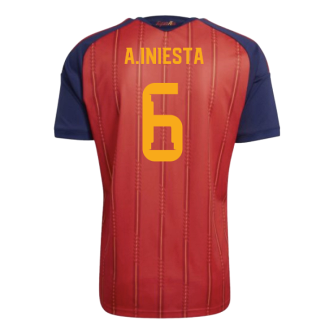 2026-2027 Spain Home Youth Kit (A.Iniesta 6)-Football Jersey Hub