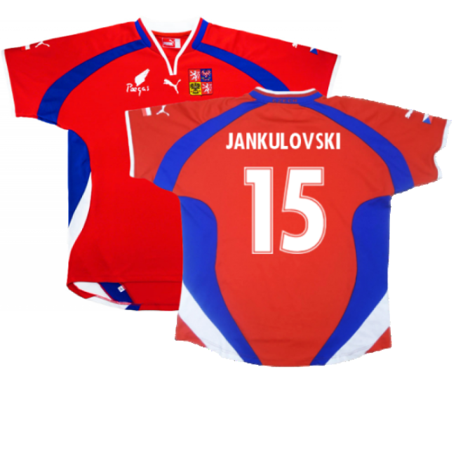 Czech Republic 2000-02 Home Shirt ((Excellent) L) (Jankulovski 15)-Football Jersey Hub