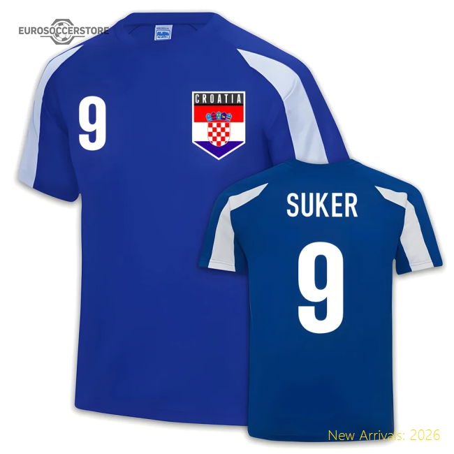 Croatia Sports Jersey Training (Davor Suker 9)-Football Jersey Hub