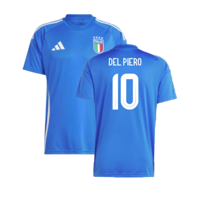 2024-2025 Italy Home Fan Jersey (DEL PIERO 10)-Football Jersey Hub