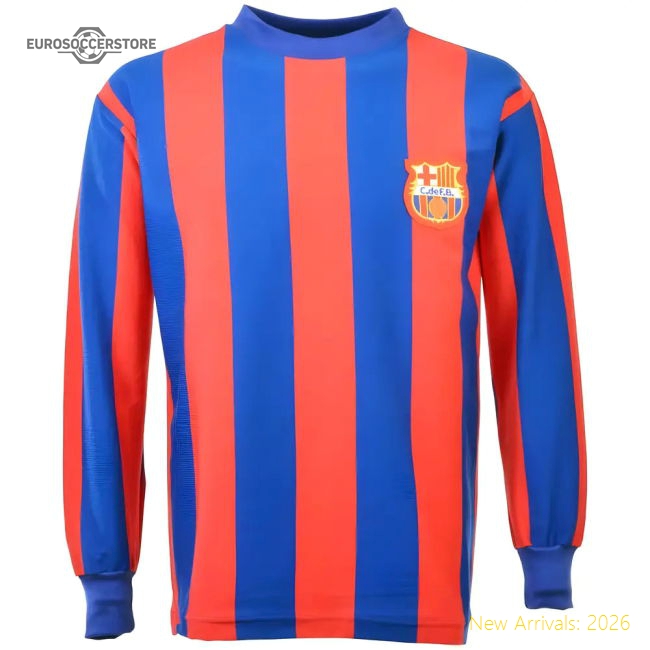 Barcelona 1960s Retro Football Shirt-Football Jersey Hub