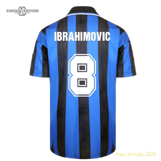 1998 Inter Milan Score Draw Home Shirt (IBRAHIMOVIC 8)-Football Jersey Hub