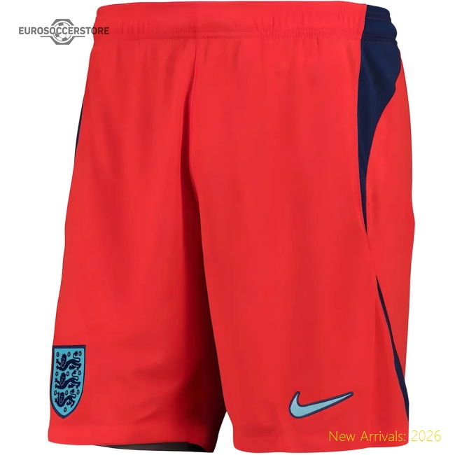 2022-2023 England Away Shorts (Red)-Football Jersey Hub