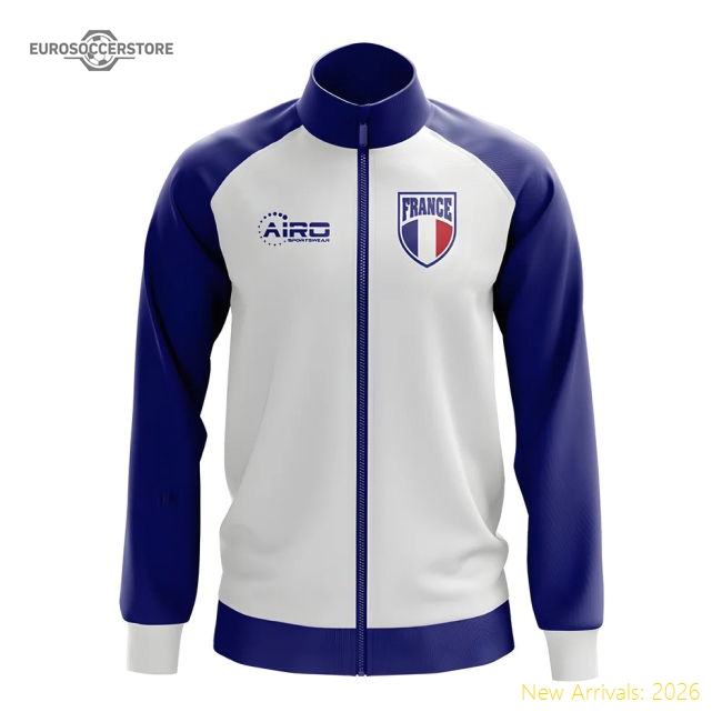 France Concept Football Track Jacket (White)-Football Jersey Hub