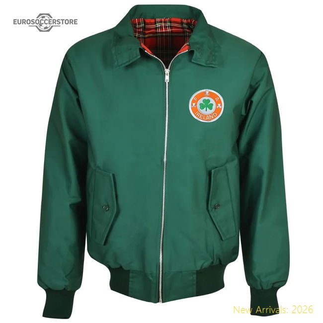 Republic of Ireland Green Harrington Jacket-Football Jersey Hub