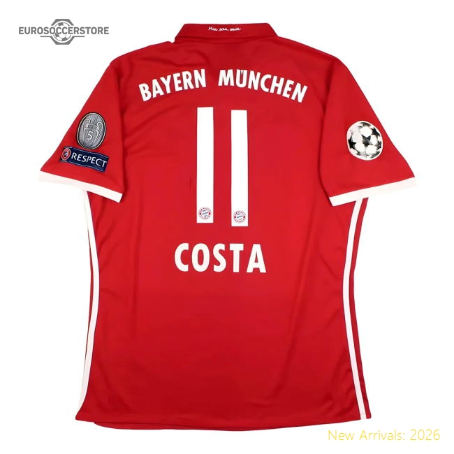 Bayern Munich 2016-17 Home (Costa #11) (XL) (Excellent)-Football Jersey Hub