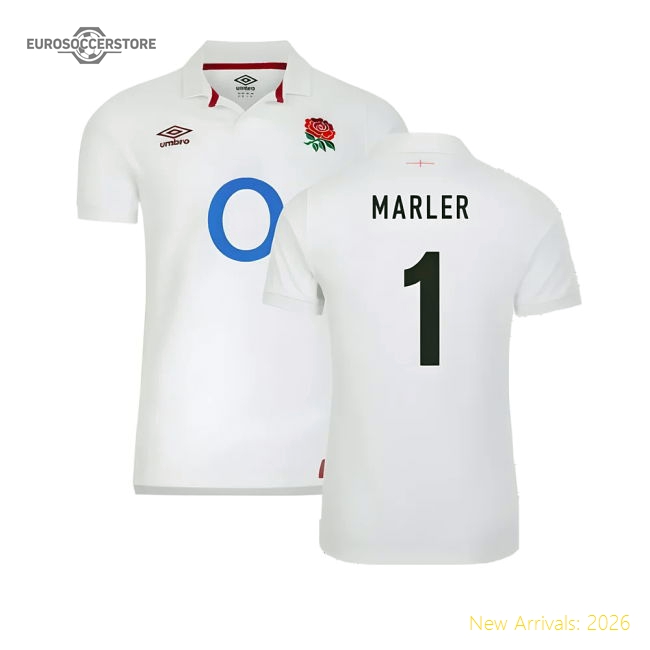 2023-2024 England Rugby Home Classic Jersey (Marler 1)-Football Jersey Hub