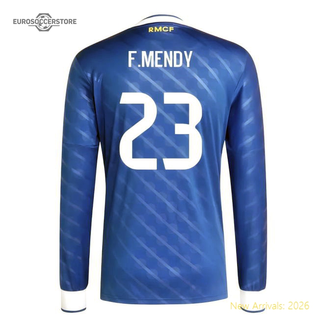 2025-2026 Real Madrid Long Sleeve Third Shirt (F.Mendy 23)-Football Jersey Hub