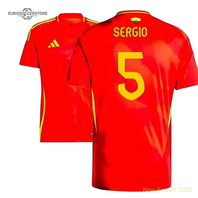 2024-2025 Spain Home Shirt (Sergio 5)-Football Jersey Hub