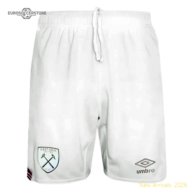 2023-2024 West Ham Away Shorts (White)-Football Jersey Hub