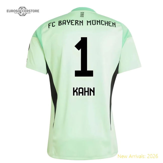 2025-2026 Bayern Munich Home Goalkeeper Shirt (Glory Mint) (Kahn 1)-Football Jersey Hub