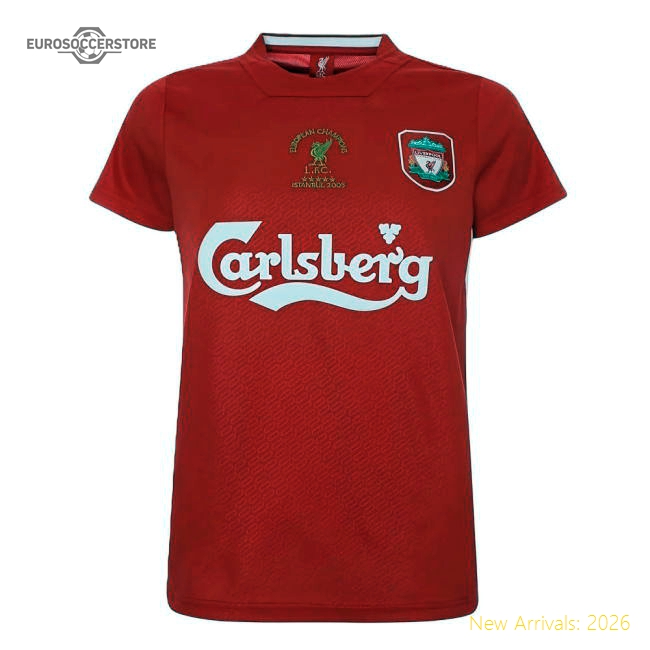 Liverpool FC 2005 Istanbul Home Shirt (Womens)-Football Jersey Hub