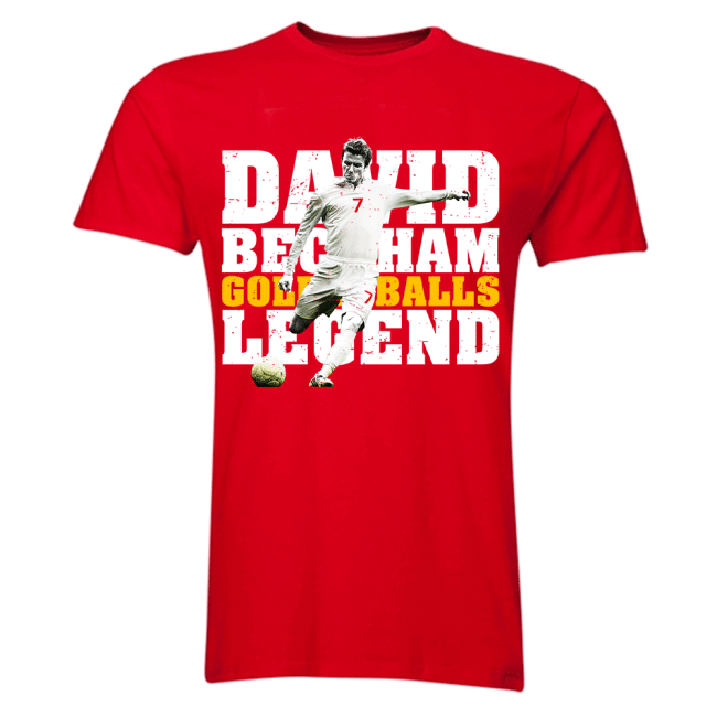 David Beckham England Legend T-Shirt (Red)-Football Jersey Hub