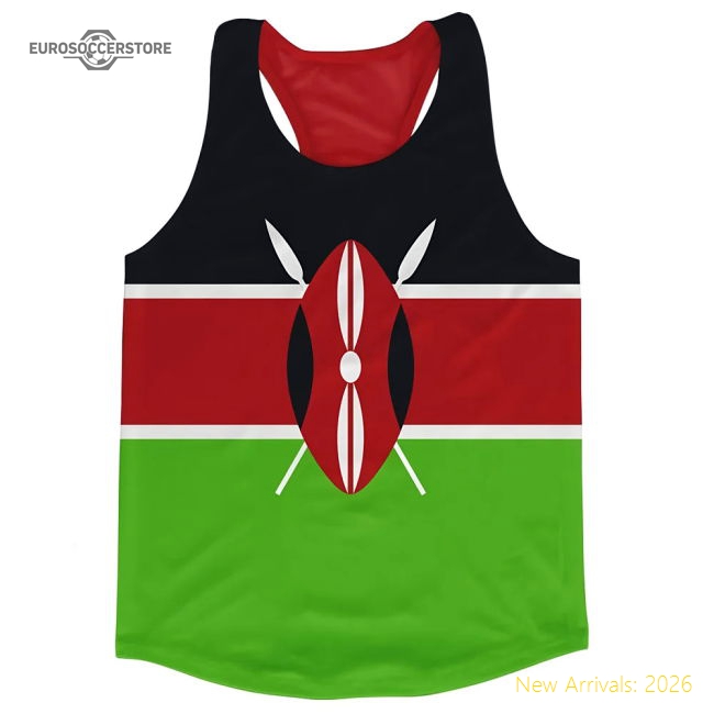 Kenya Flag Running Vest-Football Jersey Hub