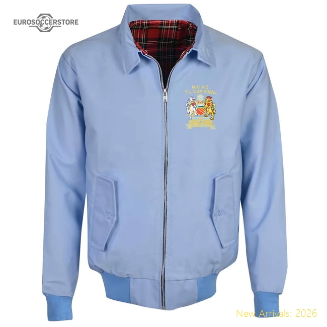 Manchester City Light Blue Harrington Jacket-Football Jersey Hub