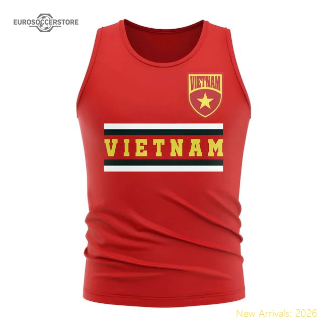 Vietnam Core Football Country Sleeveless Tee (Red)-Football Jersey Hub
