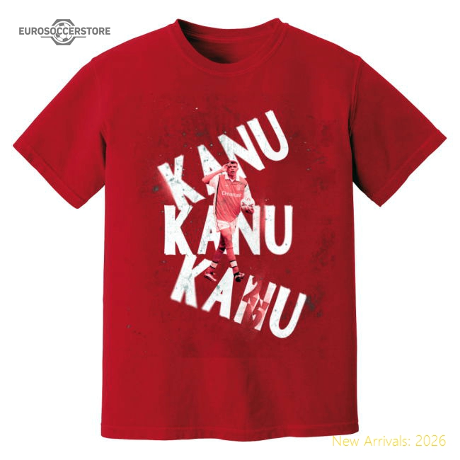 Kanu Arsenal Premier League Legend T-Shirt (Red)-Football Jersey Hub