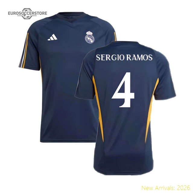 2023-2024 Real Madrid Training Shirt (Legend Ink) (Sergio Ramos 4)-Football Jersey Hub