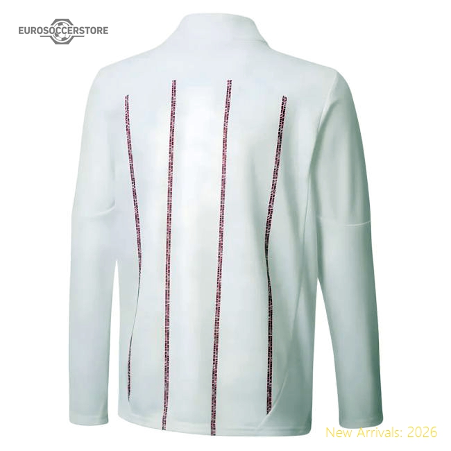 2024-2025 Man City Prematch 1/4 Zip Top (White) - Kids-Football Jersey Hub