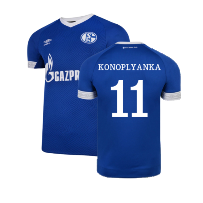 Schalke 2018-19 Home Shirt ((Mint) XXL) (Konoplyanka 11)-Football Jersey Hub