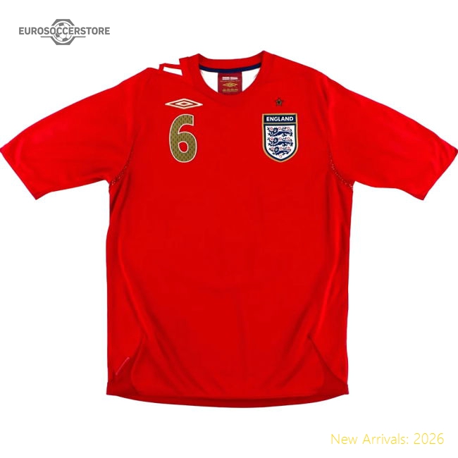 England 2006-08 Away Shirt (Terry #6) (Mint)-Football Jersey Hub