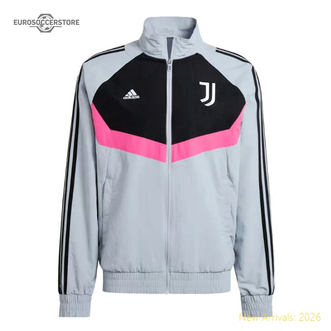 2024 Juventus Woven Track Top (Grey)-Football Jersey Hub