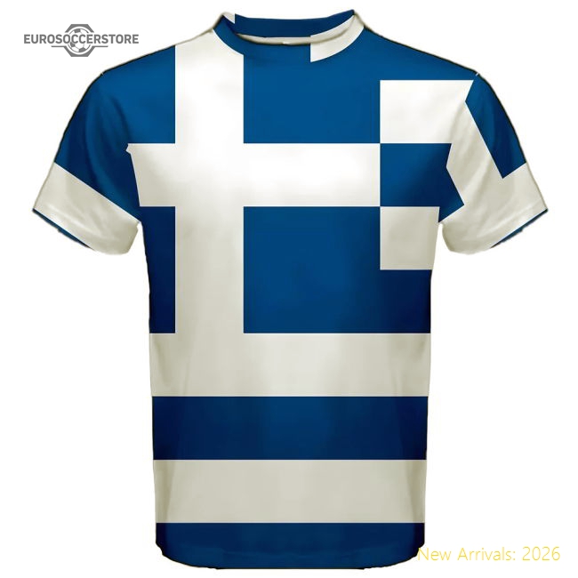 Greece Greek Flag Sublimated Sports Jersey-Football Jersey Hub
