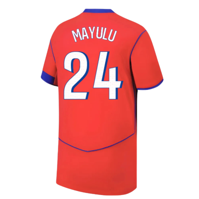 2025-2026 PSG Third Shirt (Kids) (Mayulu 24)-Football Jersey Hub