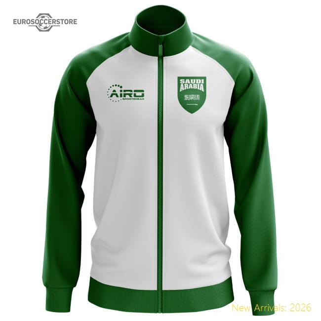 Saudi Arabia Concept Football Track Jacket (White)-Football Jersey Hub