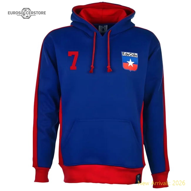 Chile Number 7 Retro Hoodie-Football Jersey Hub