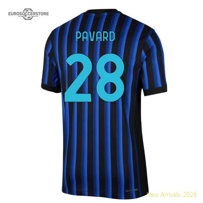 2025-2026 Inter Milan Home Authentic Dri-Fit ADV Shirt (Pavard 28)-Football Jersey Hub
