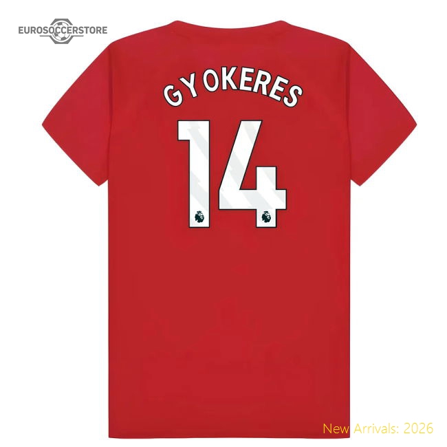 Arsenal Poly T-Shirt (Red) - Kids (Gyokeres 14)-Football Jersey Hub