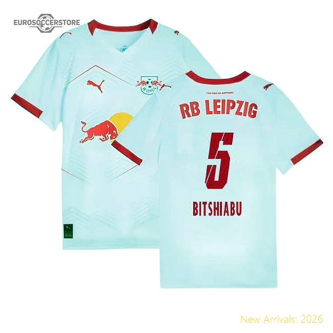 2025-2026 Red Bull Leipzig Home Shirt (Kids) (Bitshiabu 5)-Football Jersey Hub