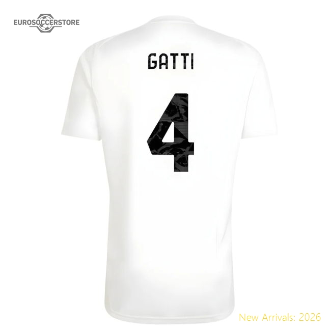 2025-2026 Juventus Training Tee (White) (Gatti 4)-Football Jersey Hub